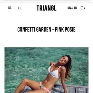 Triangl bikini Confetti Garden- Pink Posie Size S